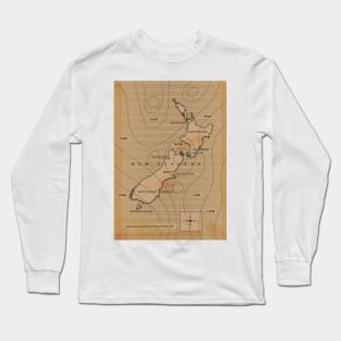 New Zealand weather map Long Sleeve T-Shirt